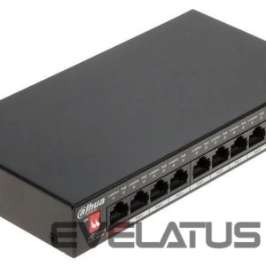 Võrgulülitid DAHUA  Switch||Type L2|Desktop/pedestal|Rack|1x10Base-T / 100Base-TX / 1000Base-T|PoE ports 8|96 Watts|DH-PFS3009-8ET1GT-96-V2 
