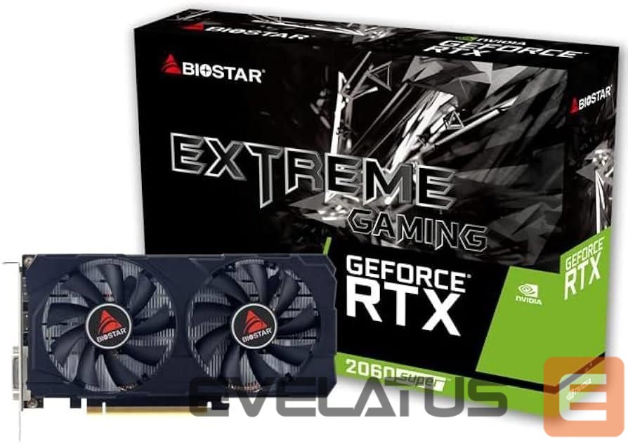 Graafikakaart / ideokaardid BIOSTAR Graphics Card||NVIDIA GeForce RTX 2060 SUPER|8 GB|GDDR6|256 bit|PCIE 3.0 16x|GPU 1470 MHz|Dual Slot Fansink|1xDVI-D|1xHDMI|1xDisplayPort|VN2066RF82
