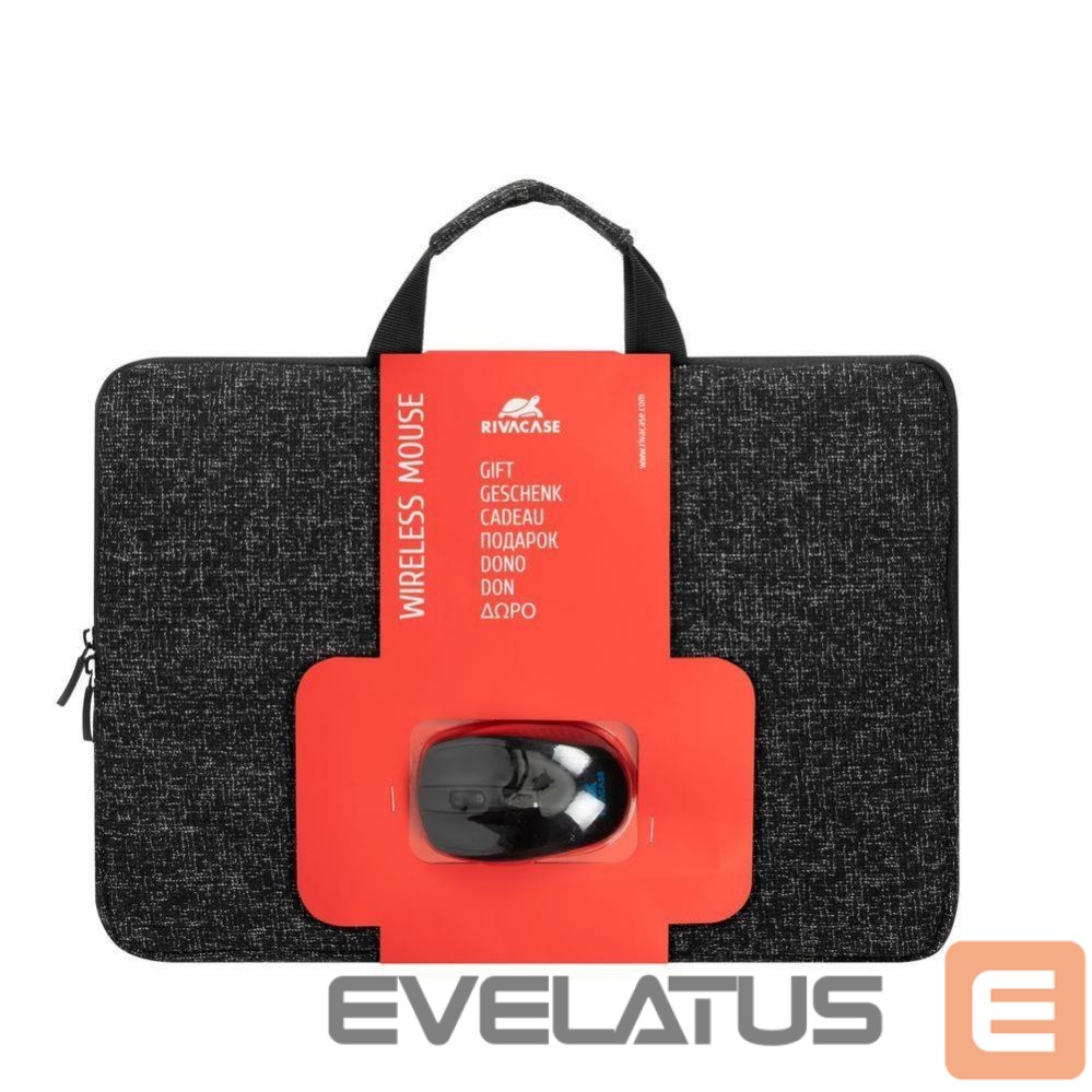 Sülearvuti kott RIVACASE NB SLEEVE ANVIK 15.6" + MOUSE/7916 BLACK