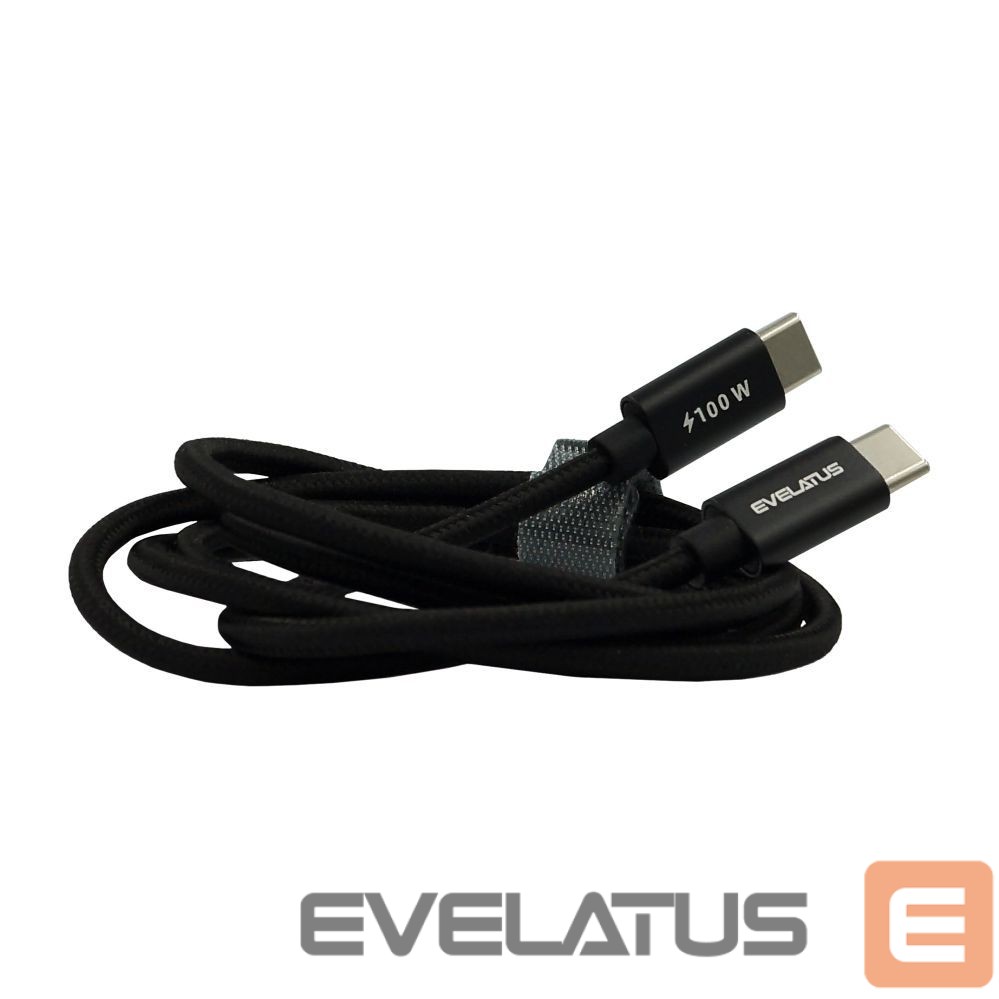Kaabel Evelatus Flex Cabel Pro USB 2.0 Type C to Type C 1.2M 100W 5A Black