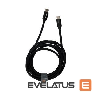 Kaabel Evelatus  Flex Cable Pro USB 2.0 Type C to Type C 2M 100W 5A Black