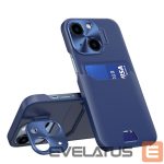 Tagakaaned iLike - iPhone 14 Magsafe case + wallet case Dark Blue
