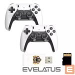 Mängukonsoolid GameBox  HY01 64bit Retro 20K Game 4K Hdmi stick console / Android Box x2 wireless controllers White