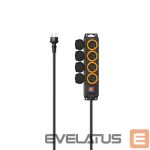 Üleminek Hama  OUTDOOR IP44 SWITCH 4 GN 4 m power strip Black
