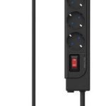 Üleminek Hama  Power strip (+ switch) Black PG connector Black