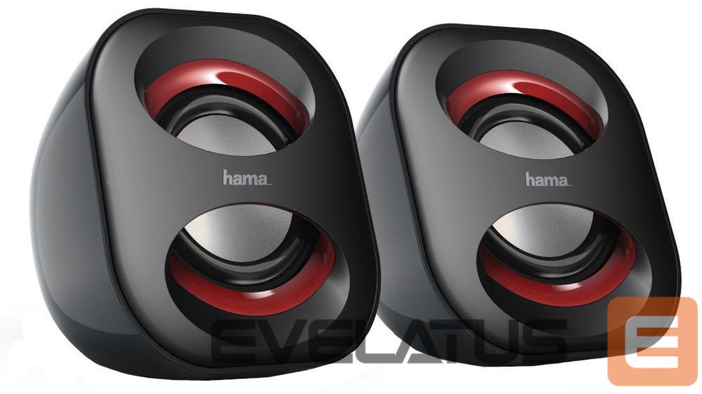 Juhtmevabad kõlarid Hama Sonic Mobil 183 Notebook Speaker Black Red
