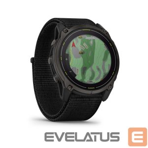 Nutikell Garmin  Enduro 3 – 51 mm, Solar, Sapphire Carbon Gray DLC Titanium with Black UltraFit Nylon Strap Black