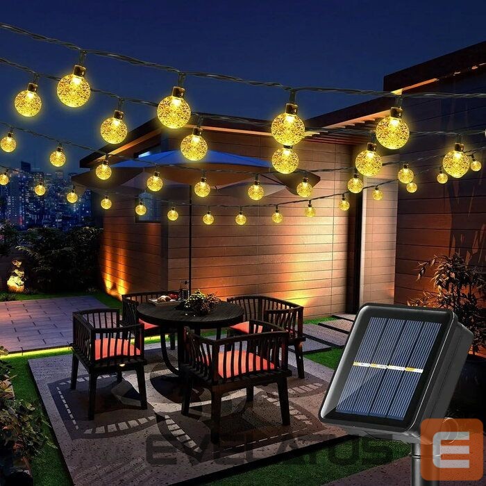 Õuevalgustid Elight Garden Decor Solar IP65 LED glass balls (1cm) style bulb string light 7m 40pcs bulbs