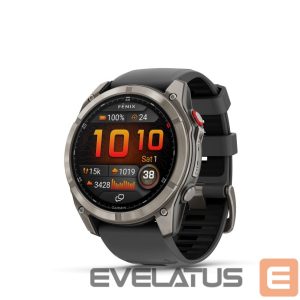Nutikell Garmin  Fenix 8 Pro – 51 mm, AMOLED, Sapphire, Titanium with Graphite/black silicone band sport watch 