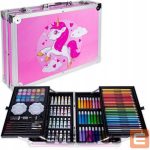 Mänguasjad iLike  Stationery Art Set for Kids 145pcs Creative Drawing Kit Pink Case 