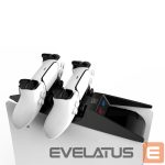 Kontroller Saitake  Dual charging station Dock for Sony Play Station 5 PS5 Controllers console shape Black White