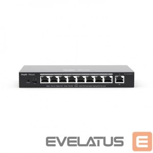 valvetarvikud Ruijie  Networks RG-ES209GC-P tīkla pārslēgs Vadīts Gigabit Ethernet (10/100/1000) Power over Ethernet (PoE) Black