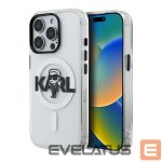 Tagakaaned Karl Lagerfeld Apple iPhone 15 Pro Max Silicone case with Magsafe IML KL Sketch Logo Transparent