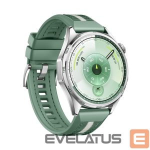 Nutikell Huawei  WATCH GT6 46mm Steel Stainless Steel Case with Green Woven Strap Green