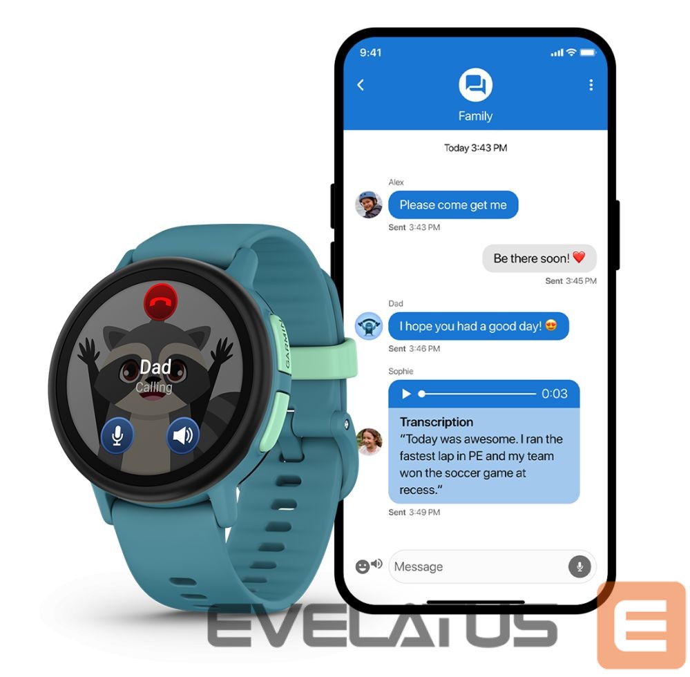 Nutikell Garmin Bounce 2, GPS, Wi-Fi, LTE, kids watch Turquoise