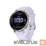 Nutikell Garmin  Venu 4 - 41mm, Silver with Periwinkle Silicone Band sports watch 