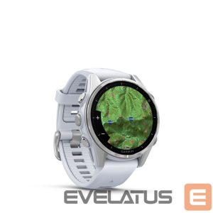Nutikell Garmin  fenix 8 – 43 mm, AMOLED Silver with Whitestone silicone band / 010-02903-00