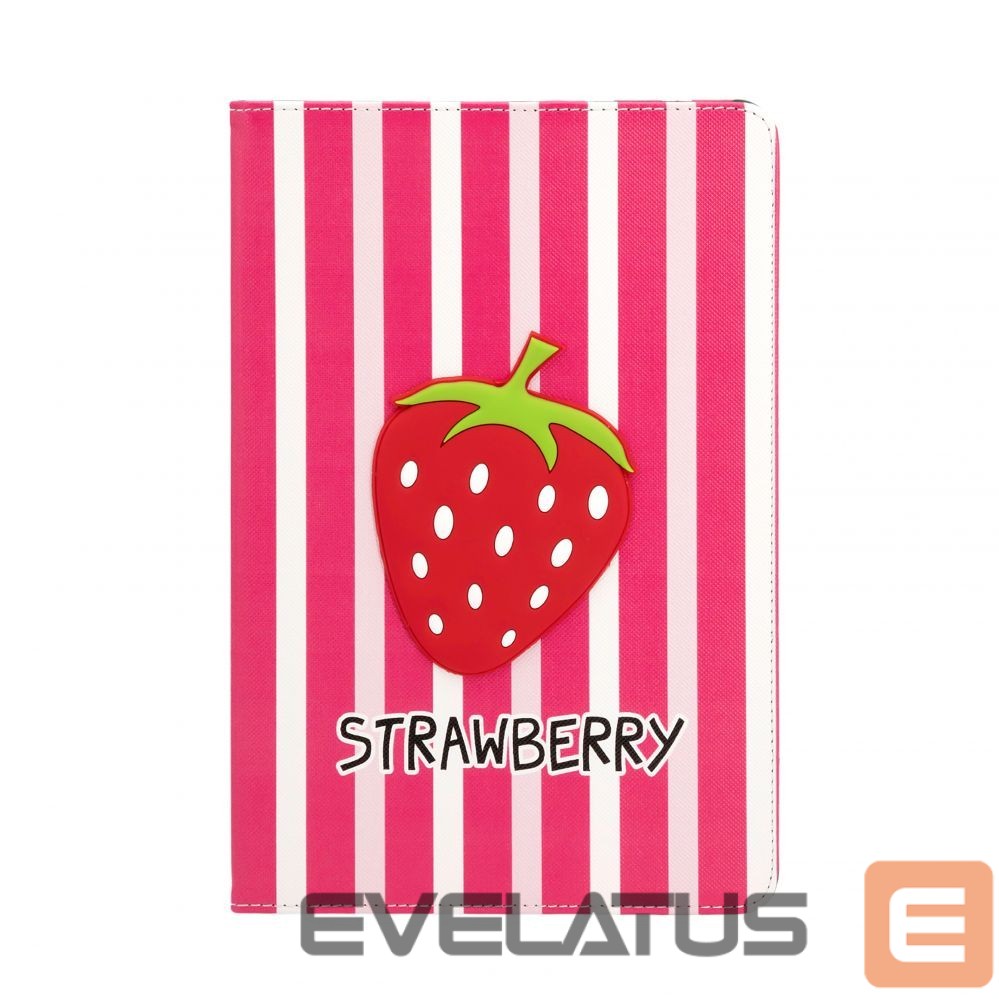 Kaaned iLike Galaxy Tab A9 Plus 11 Tablet Case Design SM-X210/SM-X215/SM-X216 Strawberry