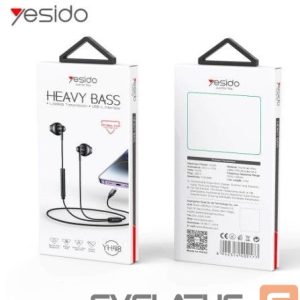 Kõrvaklapid yesido  YH48 Aluminum Alloy In-ear Earphone With Remote Control IP Interface Wired Headphone Black