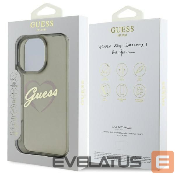 Muu telefoni lisavarustus Guess Guess IML Heart Case for iPhone 16 Pro - Black