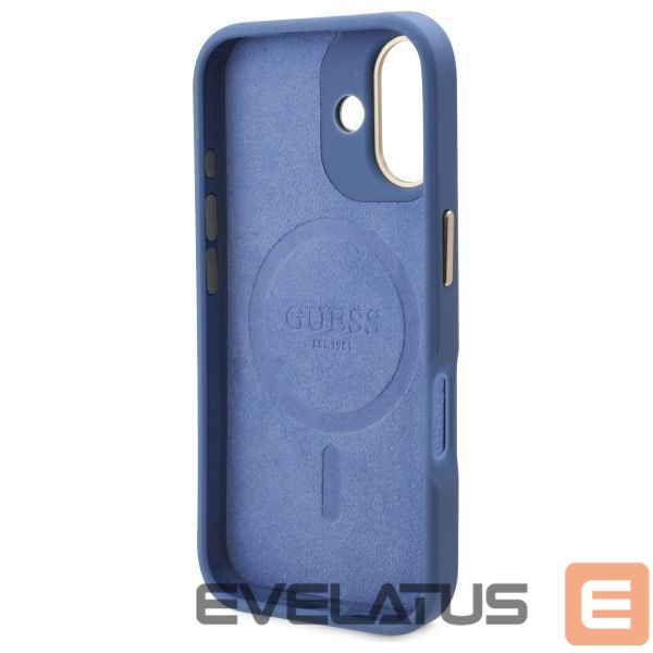 Muu telefoni lisavarustus Guess Guess 4G Logo Plate MagSafe Case for iPhone 16 Plus - Blue