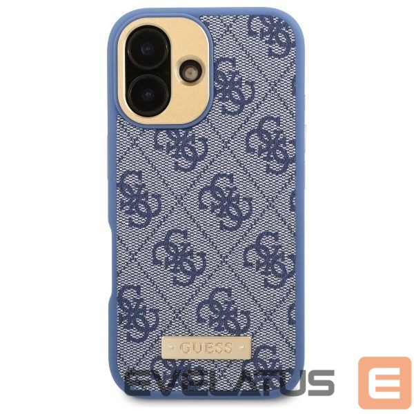 Muu telefoni lisavarustus Guess Guess 4G Logo Plate MagSafe Case for iPhone 16 Plus - Blue