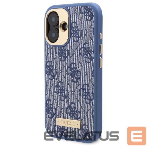 Muu telefoni lisavarustus Guess Guess 4G Logo Plate MagSafe Case for iPhone 16 Plus - Blue