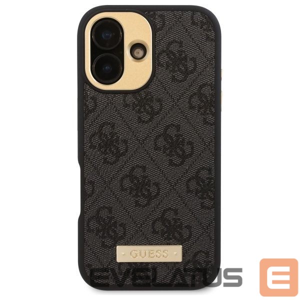 Muu telefoni lisavarustus Guess Guess 4G Logo Plate MagSafe Case for iPhone 16 Plus - Black