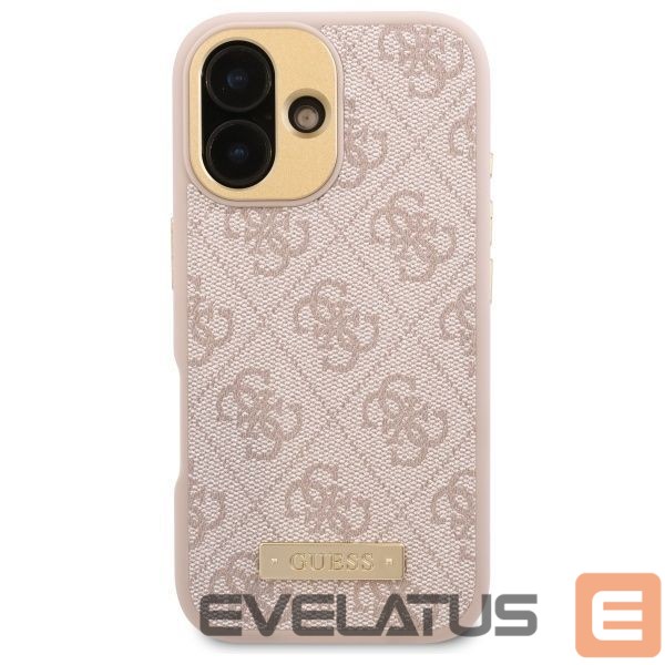 Muu telefoni lisavarustus Guess Guess 4G Logo Plate MagSafe iPhone 16 Case - Pink