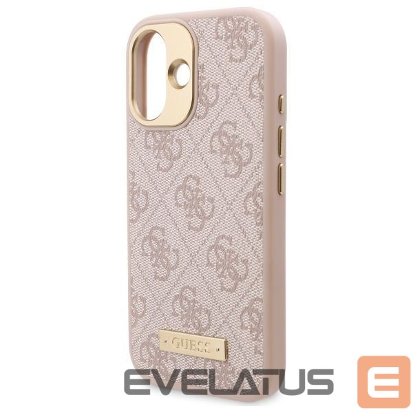 Muu telefoni lisavarustus Guess Guess 4G Logo Plate MagSafe iPhone 16 Case - Pink