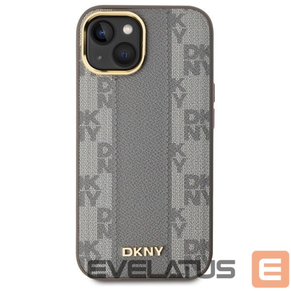 Muu telefoni lisavarustus DKNY DKNY Leather Checkered Mono Pattern MagSafe iPhone 15 Plus Case - Beige