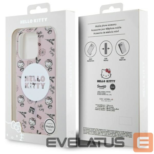 Muu telefoni lisavarustus Hello Kitty Hello Kitty IML All Over Paris Magsafe iPhone 16 Pro Case - Pink