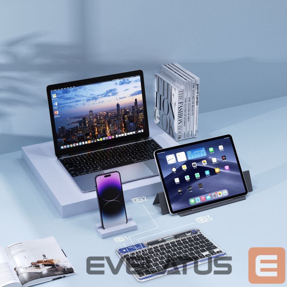 Tagakaaned Dux Ducis Dux Ducis Keyboard (CK Series) Wireless for Laptop / Tablet / Phone - Transparent