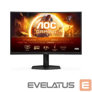 Monitorid AOC  Gaming C27G4ZXU 27", 1920x1080/1ms/300cd/m², HDMI, DisplayPort, Headphone Out 