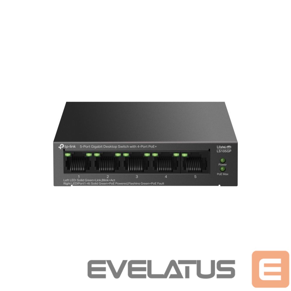 Võrgulülitid TP-Link NET SWITCH 5PORT 4POE+/LS105GP