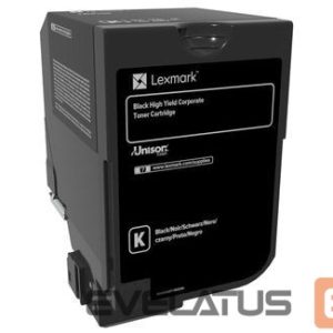 Tarvikud ja tarvikud LEXMARK  Corporate 74C2HKE Laser Toner Cartridge, Black 