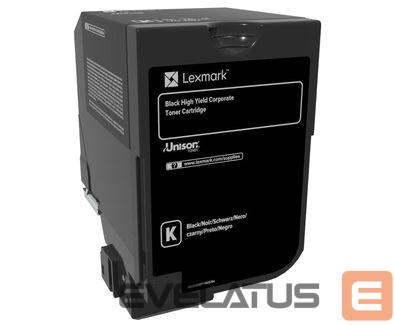 Tarvikud ja tarvikud LEXMARK Corporate 74C2HKE Laser Toner Cartridge, Black