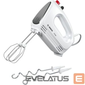 Mikserid ja blenderid Bosch  Hand Mixer MFQ22100 CleverMixx 375 W, Number of speeds 4, Turbo mode, White/Dark Grey 