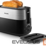 Röster Philips  Toaster HD2517/90 Daily Collection Power 830 W, Number of slots 2, Housing material Plastic, Black/Stainless Steel 