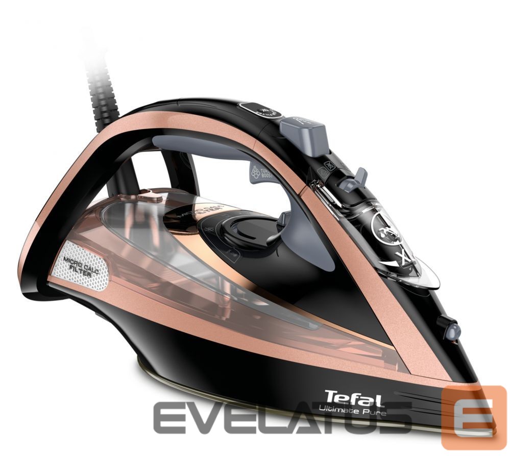 Triikrauad TEFAL Steam Iron FV9845 3200 W, Water tank capacity 350 ml, Continuous steam 60 g/min, Black/Rose Gold