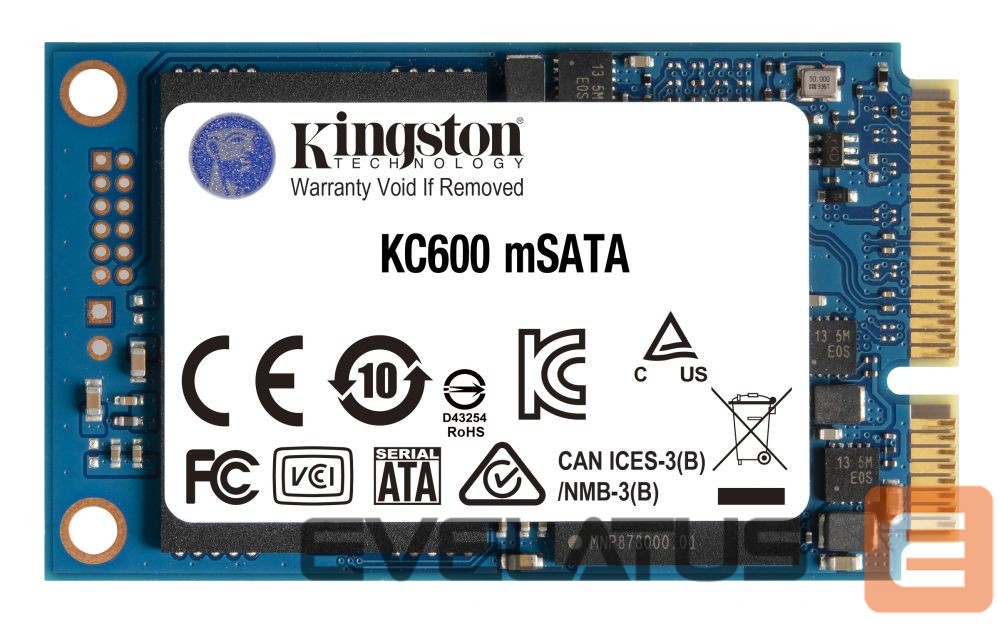 Kõvaketas SSD Kingston KC600 512 GB, SSD interface mSATA, Write speed 520 MB/s, Read speed 550 MB/s