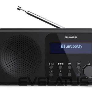 Interaktiivne lahendus Sharp  DR-P420(BK) Tokyo Portable Digital Radio, FM/DAB/DAB+, Bluetooth 5.0, USB or Battery Powered, Midnight Black 