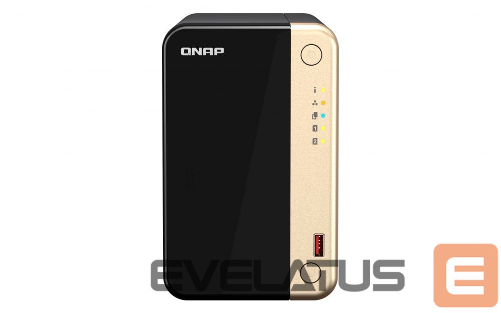 Mälupulk QNAP 2-Bay desktop NAS TS-264-8G N5095 4-core, Processor frequency 2.9 GHz, 8 GB, 1x HDMI 2.0; 2 x M.2 2280 PCIe Gen 3 x1; 2 x USB Type-A