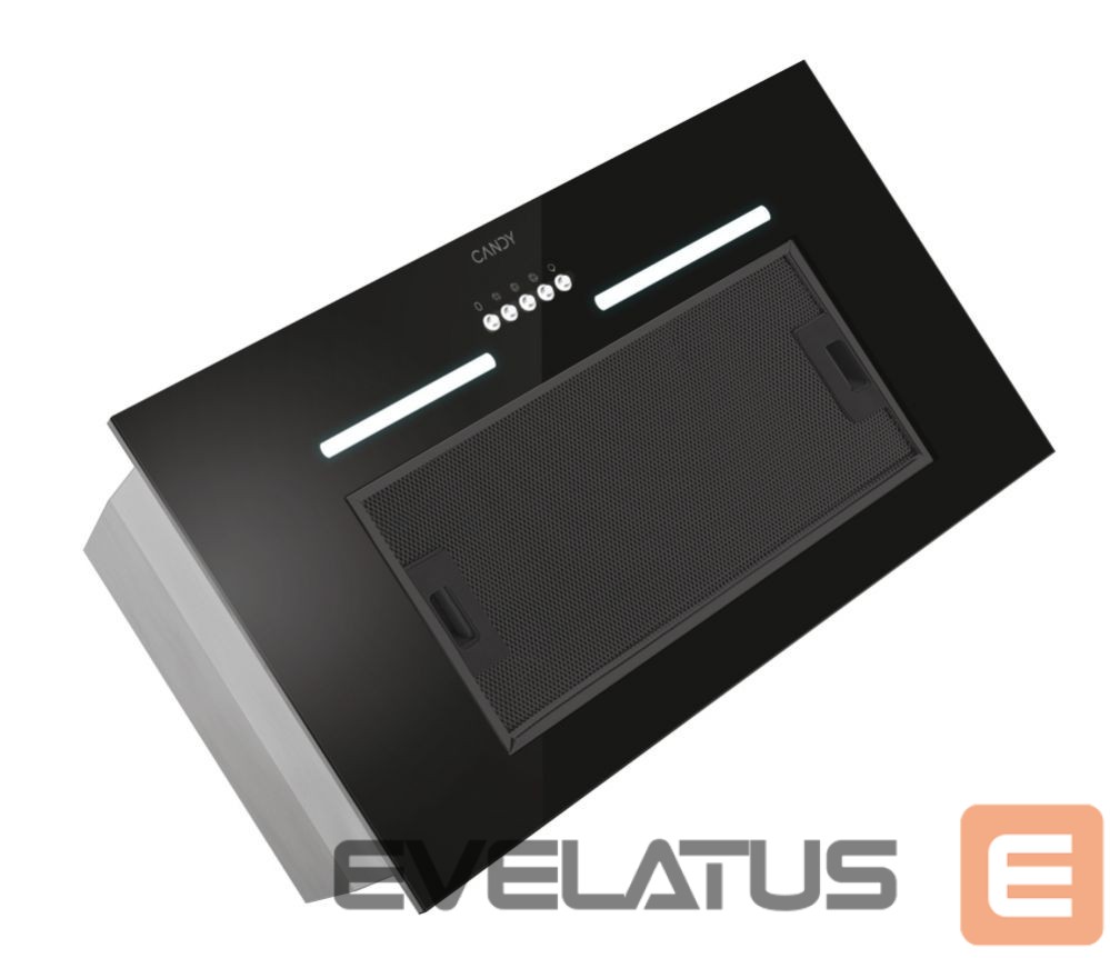 Integreeritav õhupuhasti Candy CPY5MBG Hood, C, Built-in, Width 52 cm, Extraction power 298 m³/h, Mechanical control, Black Glass