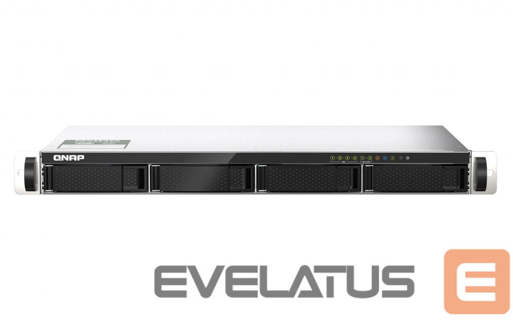 Mälupulk QNAP 4-Bay NAS TS-435XeU-4G Up to 4 HDD/SSD Hot-Swap, CN9130 / CN9131 ARMv8 Cortex-A72 Quad-Core, Processor frequency 2.2 GHz, 4 GB, DDR4, 2x10 Gigabit Ethernet SFP+; 2x2.5 Gigabit Ethernet; 2 x M.2 2280 1x PCIe Gen 3; 2x USB 3.2 Gen 1; 2x USB 2.0