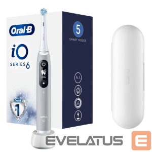 Hambahari Oral-B  Toothbrush iO Series 6 Rechargeable, For adults, Number of brush heads included 1, Number of teeth brushing modes 5, Grey Opal 