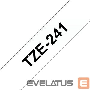 Tarvikud ja tarvikud Brother  TZ-241 Laminated Tape Black on White, TZe, 8 m, 1.8 cm 