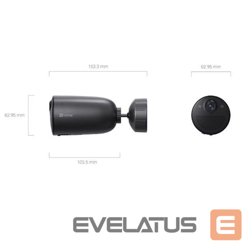 Videokaamera EZVIZ EB3 CS-EB3 4G Outdoor IP65 Smart Home Battery security Camera MicroSD / Night vision Silver