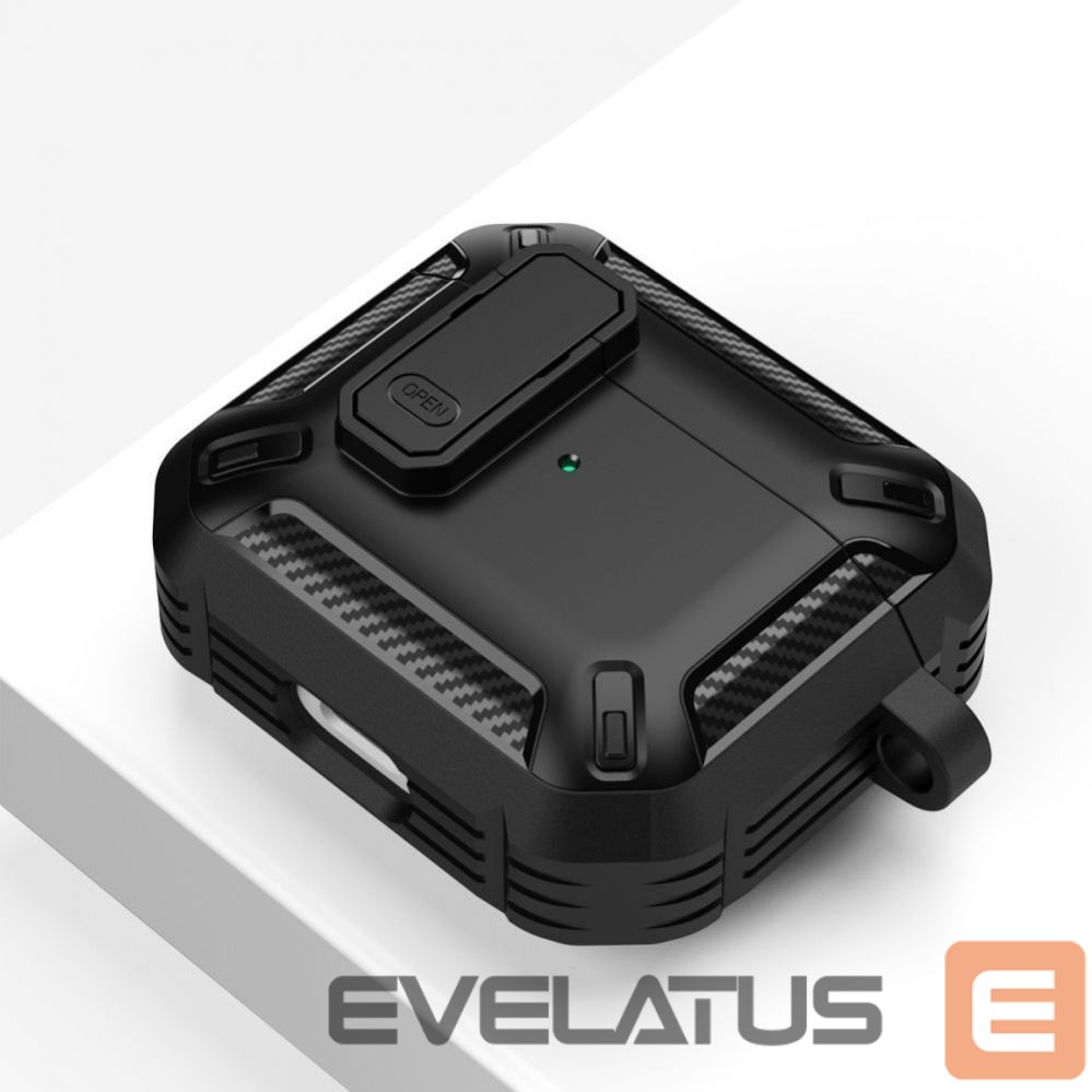 Nutikella- käevõrude tarvikud Tech-Protect Tech-Protect X-Carbo Case for AirPods Pro 1 / 2 - Black