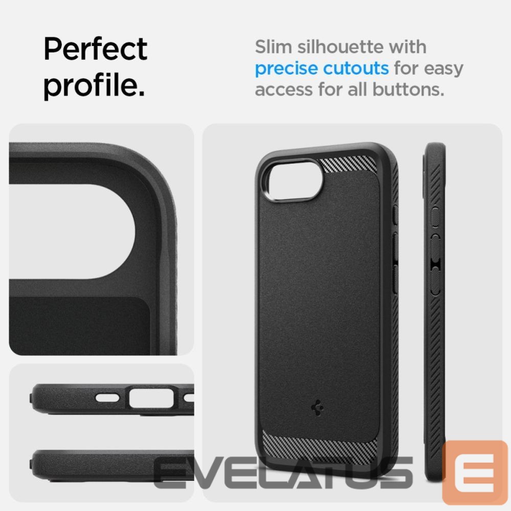 Tagakaaned Spigen Spigen Rugged Armor MagSafe case for iPhone 16e - black